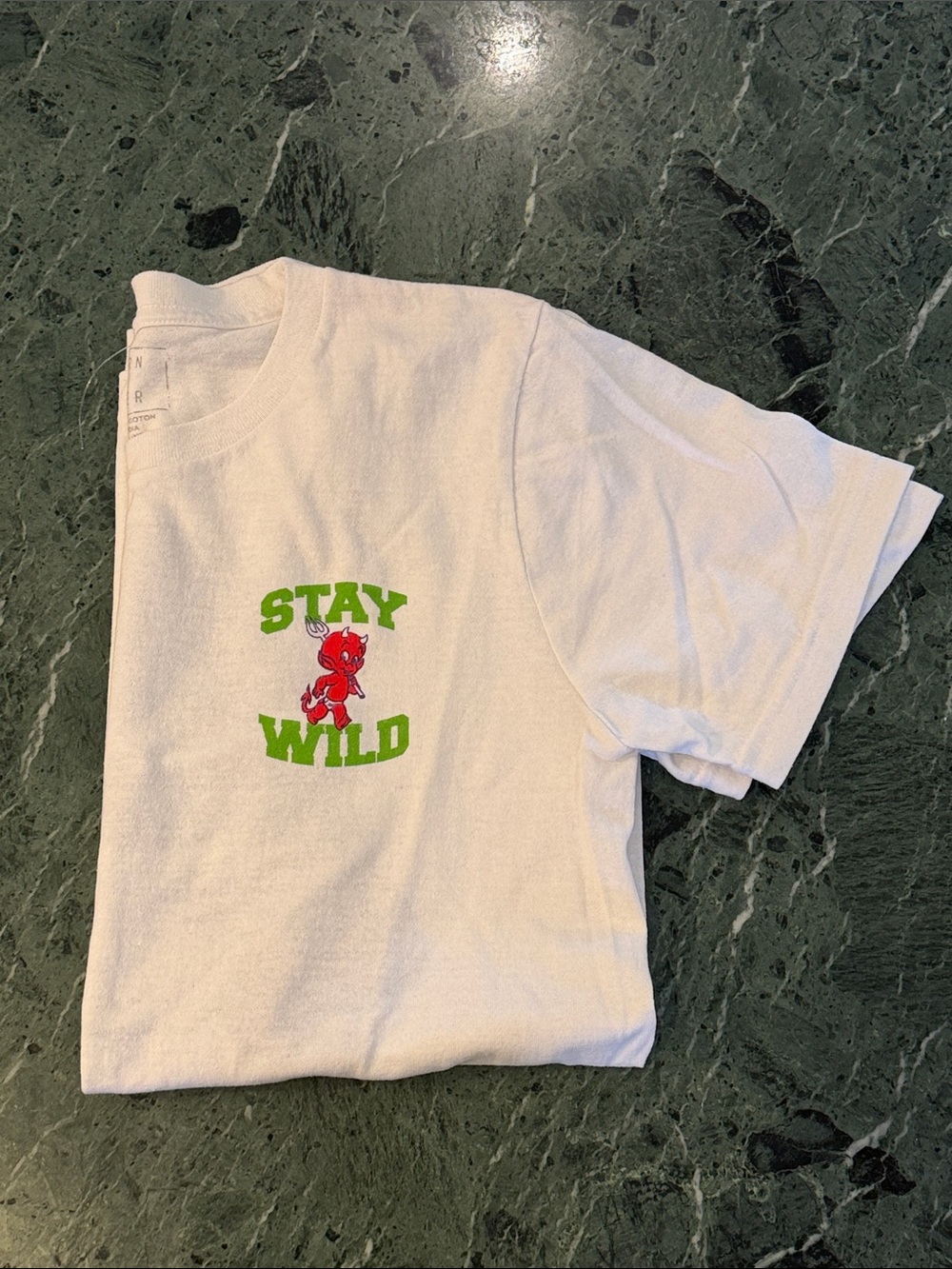 RETURN TO SENDER Stay Wild Medium Graphic Tee - White -